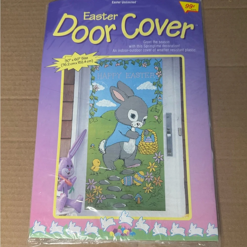 Easter Door Cover Holiday Decor - Bunny‎ Design Lot of 2